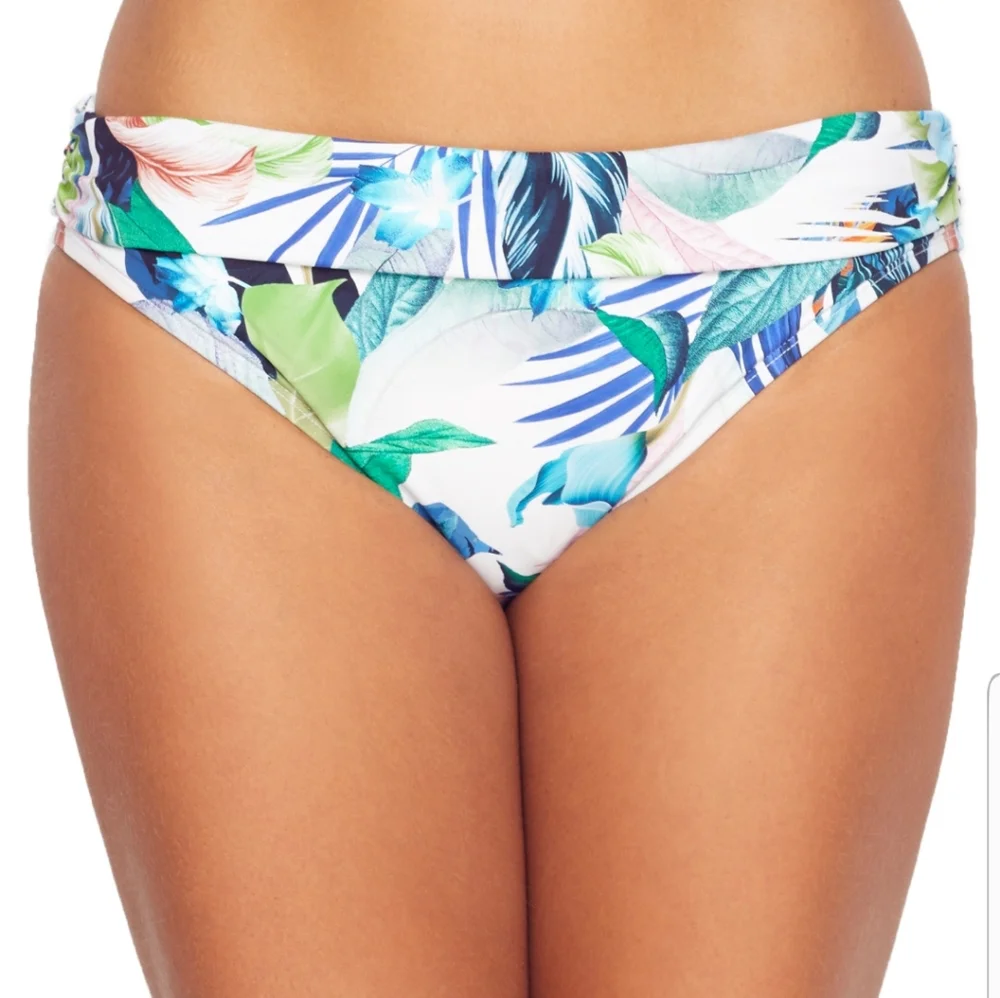 WAS $ 64 LA BLANCA In The Moment Banded Hipster Bikini Bott - Picture 5 of 16